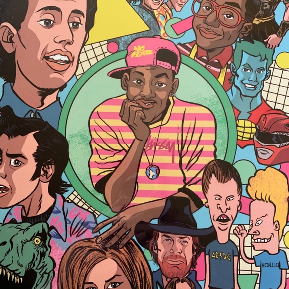 NWT. Autographed Fan Art of The Best of the 1990s! 14”x11” - Picture 2 of 4